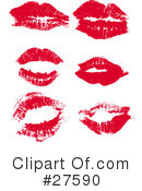 Lipstick Kiss Clipart #27590 by KJ Pargeter
