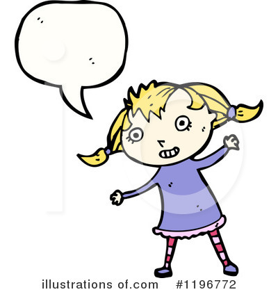 Royalty-Free (RF) Little Girl Clipart Illustration by lineartestpilot - Stock Sample #1196772