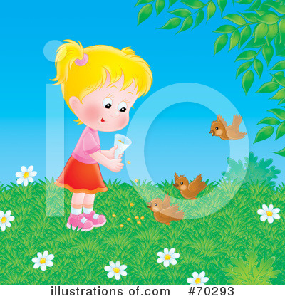 Royalty-Free (RF) Little Girl Clipart Illustration by Alex Bannykh - Stock Sample #70293