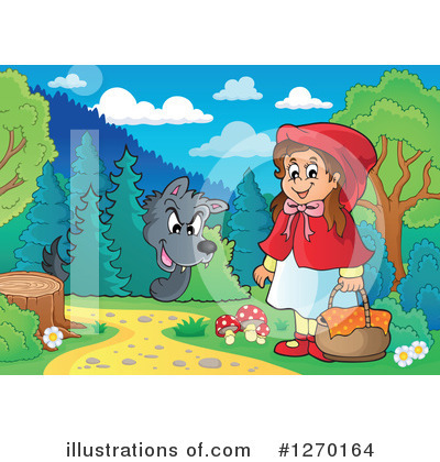 Royalty-Free (RF) Little Red Riding Hood Clipart Illustration by visekart - Stock Sample #1270164