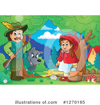 Royalty-Free (RF) Little Red Riding Hood Clipart Illustration by visekart - Stock Sample #1270165