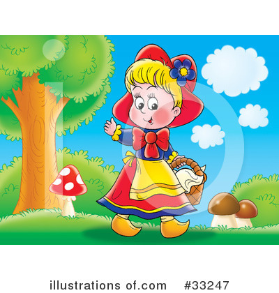 Royalty-Free (RF) Little Red Riding Hood Clipart Illustration by Alex Bannykh - Stock Sample #33247