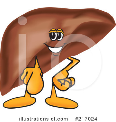 Royalty-Free (RF) Liver Mascot Clipart Illustration by Mascot Junction - Stock Sample #217024