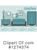 Living Room Clipart #1274374 by Vector Tradition SM