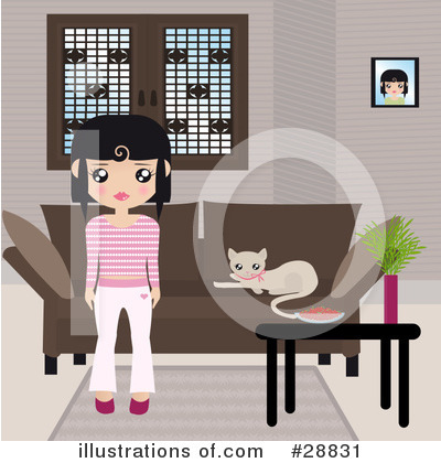 Royalty-Free (RF) Living Room Clipart Illustration by Melisende Vector - Stock Sample #28831