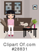 Living Room Clipart #28831 by Melisende Vector