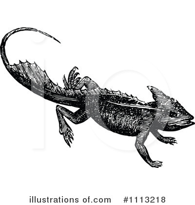 Royalty-Free (RF) Lizard Clipart Illustration by Prawny Vintage - Stock Sample #1113218