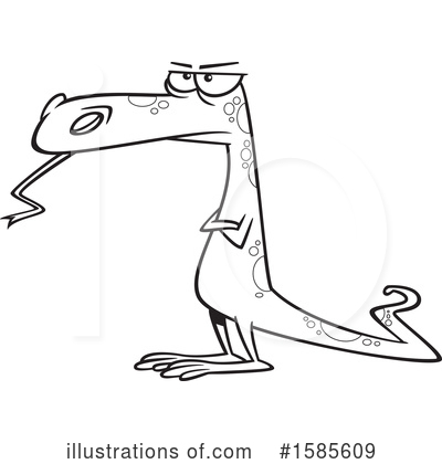 Royalty-Free (RF) Lizard Clipart Illustration by toonaday - Stock Sample #1585609