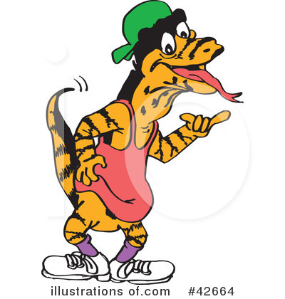 Royalty-Free (RF) Lizard Clipart Illustration by Dennis Holmes Designs - Stock Sample #42664