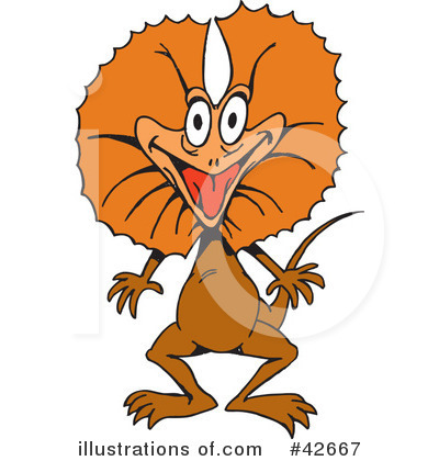Frilled Lizard Clipart #42667 by Dennis Holmes Designs
