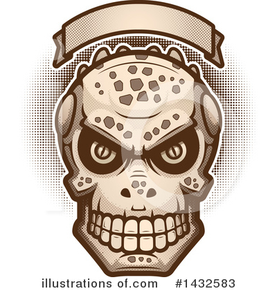 Royalty-Free (RF) Lizardman Skull Clipart Illustration by Cory Thoman - Stock Sample #1432583