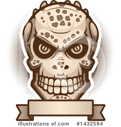 Royalty-Free (RF) Lizardman Skull Clipart Illustration by Cory Thoman - Stock Sample #1432584