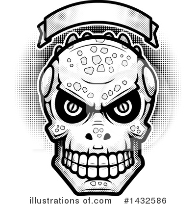 Royalty-Free (RF) Lizardman Skull Clipart Illustration by Cory Thoman - Stock Sample #1432586