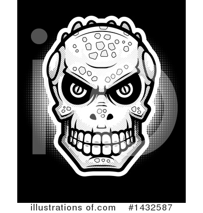 Royalty-Free (RF) Lizardman Skull Clipart Illustration by Cory Thoman - Stock Sample #1432587