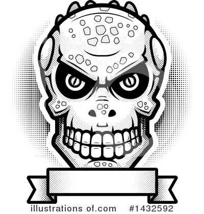 Royalty-Free (RF) Lizardman Skull Clipart Illustration by Cory Thoman - Stock Sample #1432592