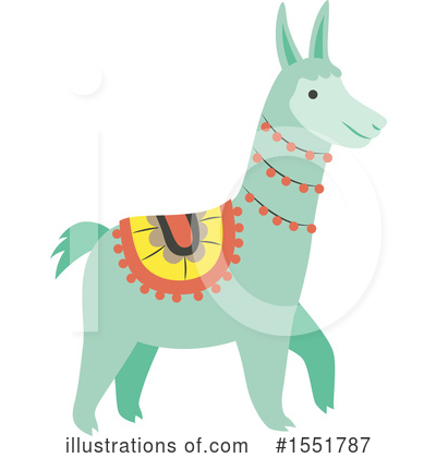 Royalty-Free (RF) Llama Clipart Illustration by Cherie Reve - Stock Sample #1551787