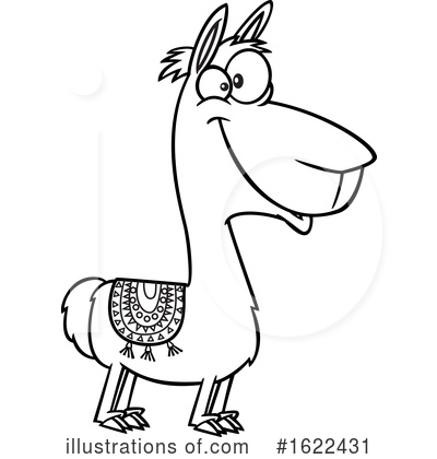 Royalty-Free (RF) Llama Clipart Illustration by toonaday - Stock Sample #1622431