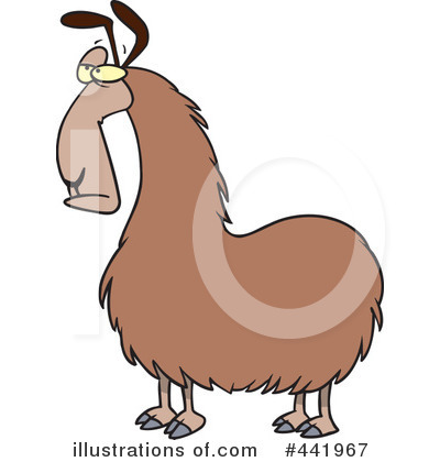 Royalty-Free (RF) Llama Clipart Illustration by toonaday - Stock Sample #441967