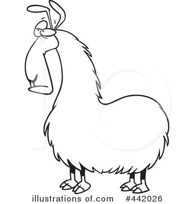 Royalty-Free (RF) Llama Clipart Illustration by toonaday - Stock Sample #442026