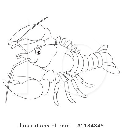 Royalty-Free (RF) Lobster Clipart Illustration by Alex Bannykh - Stock Sample #1134345