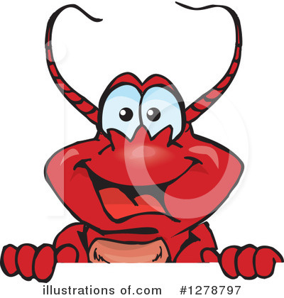 Royalty-Free (RF) Lobster Clipart Illustration by Dennis Holmes Designs - Stock Sample #1278797