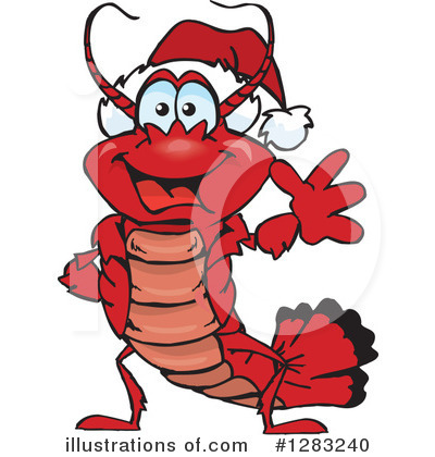 Royalty-Free (RF) Lobster Clipart Illustration by Dennis Holmes Designs - Stock Sample #1283240