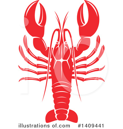 Royalty-Free (RF) Lobster Clipart Illustration by Vector Tradition SM - Stock Sample #1409441