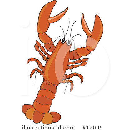 Royalty-Free (RF) Lobster Clipart Illustration by Maria Bell - Stock Sample #17095