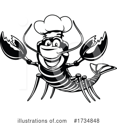 Royalty-Free (RF) Lobster Clipart Illustration by Vector Tradition SM - Stock Sample #1734848