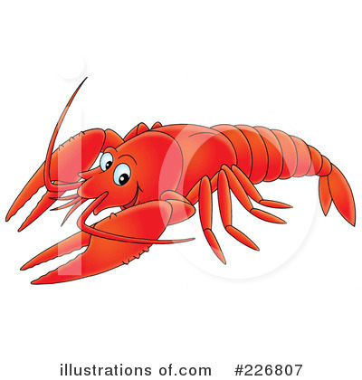 Royalty-Free (RF) Lobster Clipart Illustration by Alex Bannykh - Stock Sample #226807