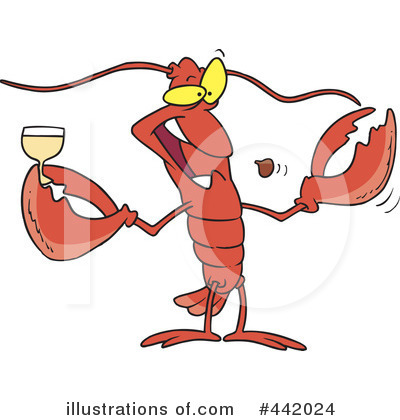 Royalty-Free (RF) Lobster Clipart Illustration by toonaday - Stock Sample #442024