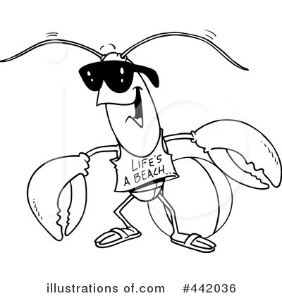 Royalty-Free (RF) Lobster Clipart Illustration by toonaday - Stock Sample #442036