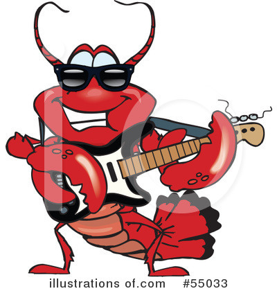 Royalty-Free (RF) Lobster Clipart Illustration by Dennis Holmes Designs - Stock Sample #55033
