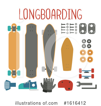 Royalty-Free (RF) Longboard Clipart Illustration by BNP Design Studio - Stock Sample #1616412