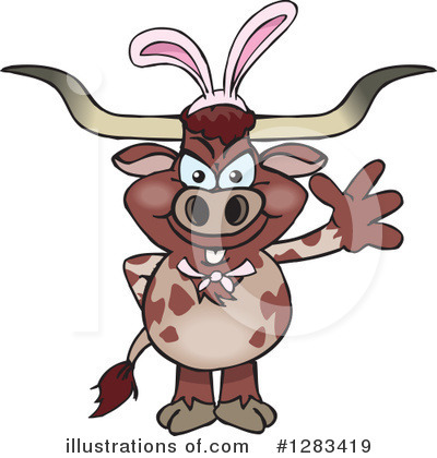 Texas Longhorn Clipart #1283419 by Dennis Holmes Designs