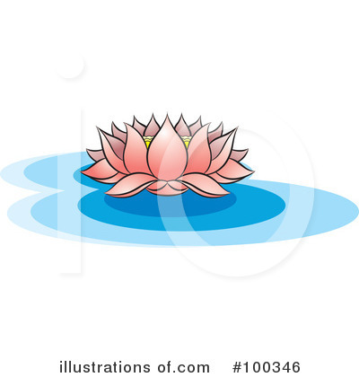 Royalty-Free (RF) Lotus Clipart Illustration by Lal Perera - Stock Sample #100346