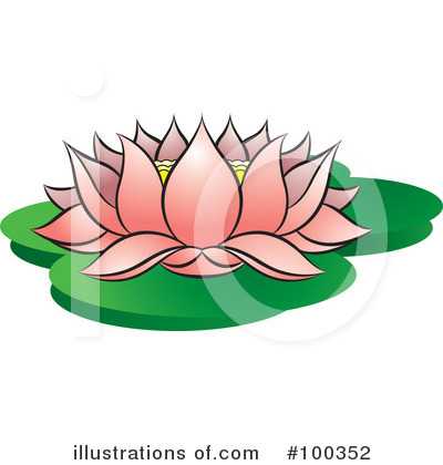 Royalty-Free (RF) Lotus Clipart Illustration by Lal Perera - Stock Sample #100352