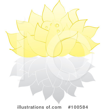 Royalty-Free (RF) Lotus Clipart Illustration by Pams Clipart - Stock Sample #100584