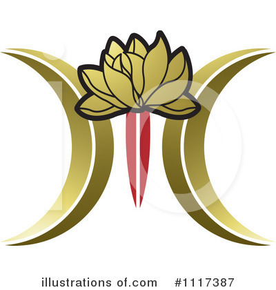 Royalty-Free (RF) Lotus Clipart Illustration by Lal Perera - Stock Sample #1117387