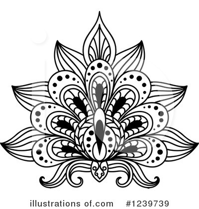 Royalty-Free (RF) Lotus Clipart Illustration by Vector Tradition SM - Stock Sample #1239739