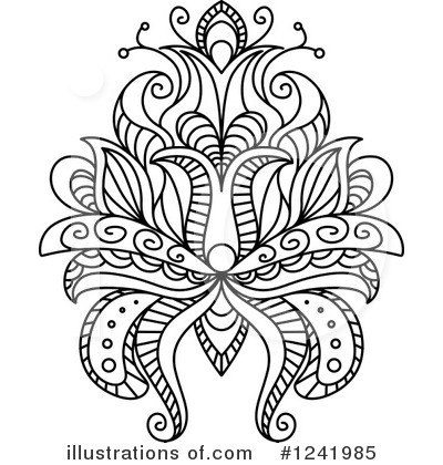 Royalty-Free (RF) Lotus Clipart Illustration by Vector Tradition SM - Stock Sample #1241985