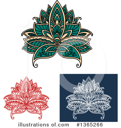 Royalty-Free (RF) Lotus Clipart Illustration by Vector Tradition SM - Stock Sample #1365266