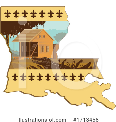 Louisiana Clipart #1713458 by patrimonio