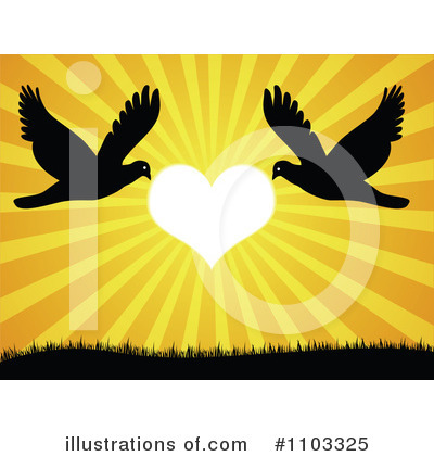 Royalty-Free (RF) Love Birds Clipart Illustration by Andrei Marincas - Stock Sample #1103325