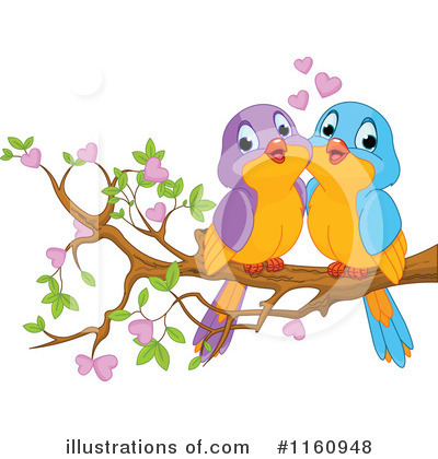 Royalty-Free (RF) Love Birds Clipart Illustration by Pushkin - Stock Sample #1160948
