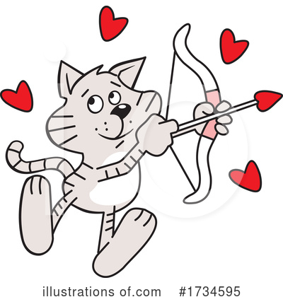 Cupid Cat Clipart #1734595 by Johnny Sajem