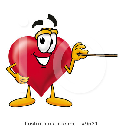 Royalty-Free (RF) Love Heart Clipart Illustration by Mascot Junction - Stock Sample #9531
