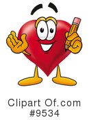 Love Heart Clipart #9534 by Mascot Junction