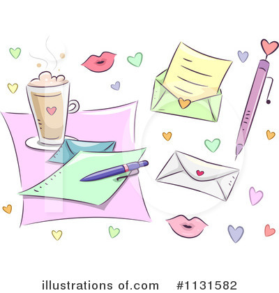 Royalty-Free (RF) Love Letter Clipart Illustration by BNP Design Studio - Stock Sample #1131582