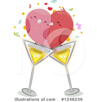 Love Birds Clipart #1246239 by BNP Design Studio